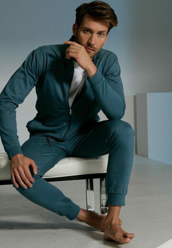 Sweatjacke - petrol meliert