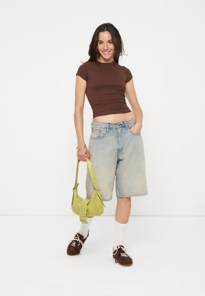 Even&Odd, 2 PACK  - T-shirt basic - icy pink/dark brown