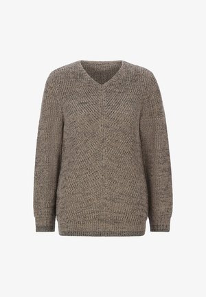 GOLDNER, PULLOVER MIT V-AUSSCHNITT PETITE - Strickpullover - beige