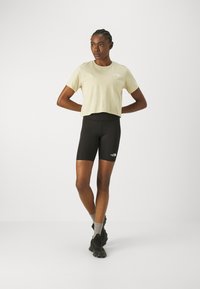 The North Face SIMPLE DOME CROPPED SLIM TEE - Trükipildiga T-särk - gravel