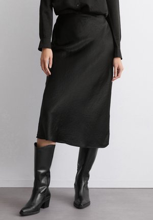 Marc O'Polo SKIRT MID LENGTH BIAS CUT - A-snit nederdel - black