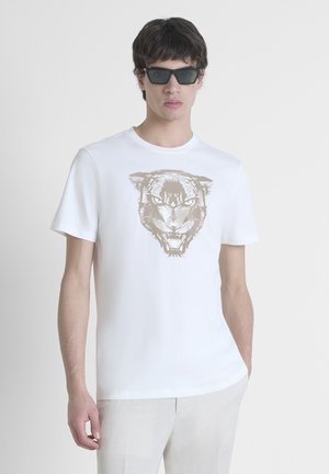 REGULAR FIT - Print T-shirt - cream