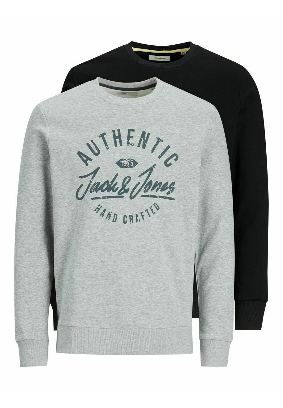Jack \u0026 Jones 2PACK - Sudadera - black/antracita - Zalando.es