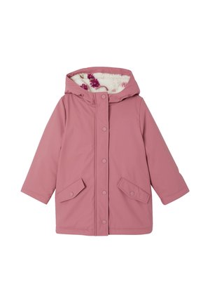 Vertbaudet, MÄDCHEN REGENJACKE MIT KAPUZE & TEDDYFLEECE-FUTTER - Parka - malve