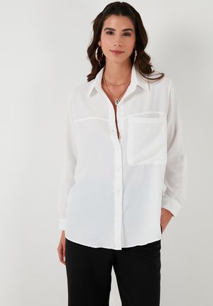 LELA Bluza z gumbi - white