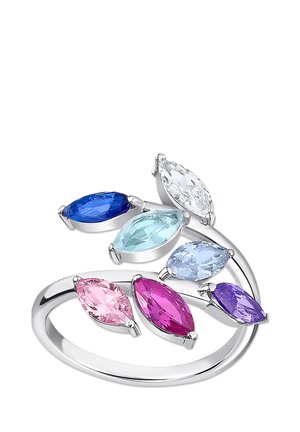 Ring - weiß aquamarin lila blau rosa silberfarben