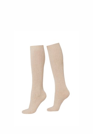 RIBBED LONG - Knæstrømper - grau light natural