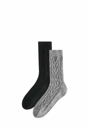 2 PACK - Strømper - black/grey