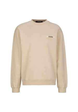 Jacquemus, JACQUEMUS SWEATSHIRT THE GROSGAIN LOGO - Sweatshirt - beige