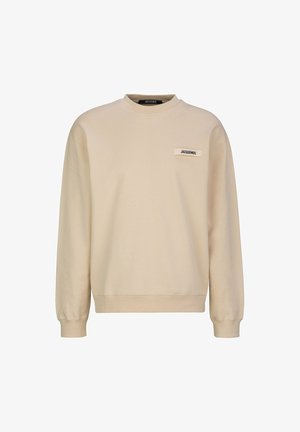 Jacquemus, JACQUEMUS SWEATSHIRT THE GROSGAIN LOGO - Sweatshirt - beige