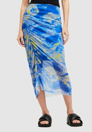 AllSaints NORA INSPIRAL SKIRT - Pliiatsseelik - electric blue