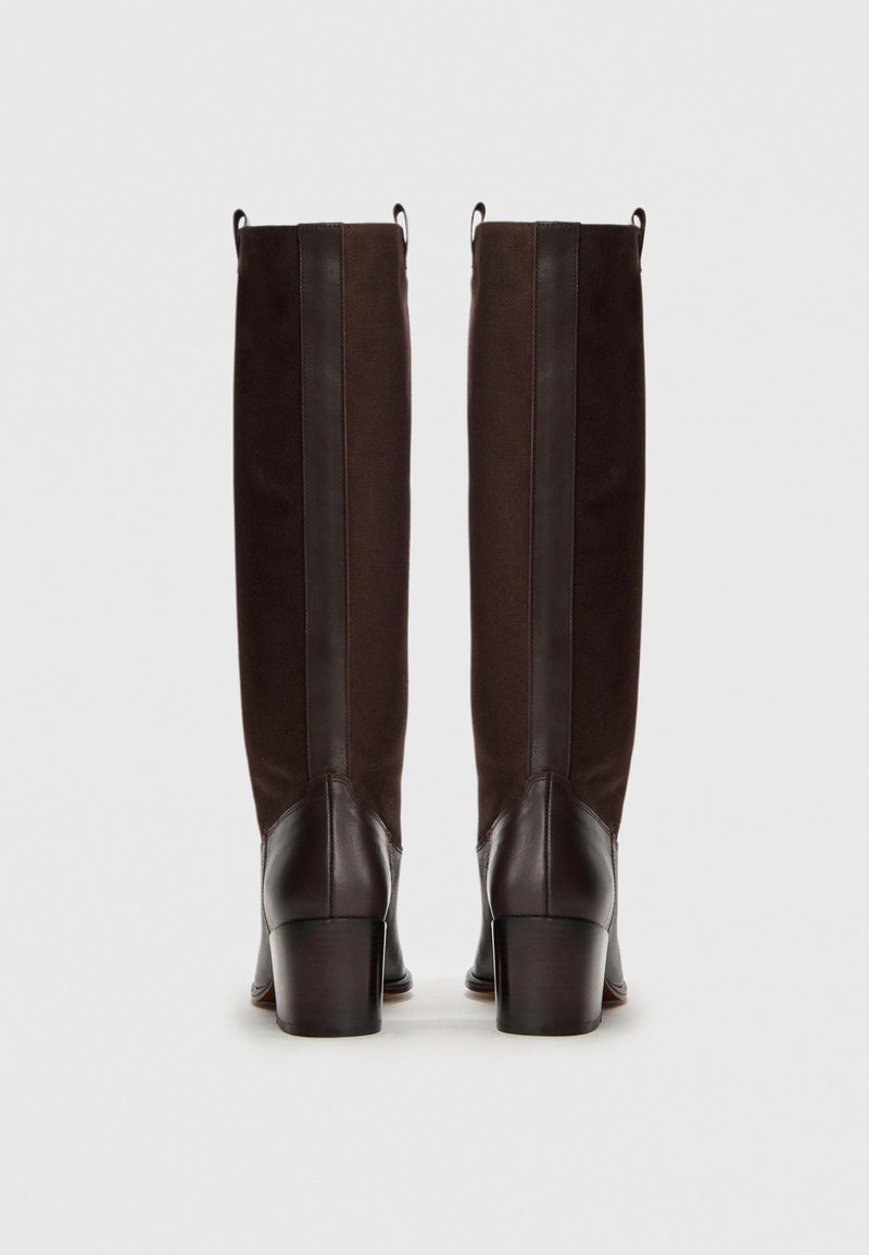 Bottes Hautes Cuir Femme Marron