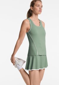 OYSHO SLEEVELESS PIPING - Top - green
