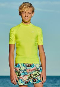 Next - SHORT SLEEVE SUNSAFE  - Surfshirt - yellow Miniatuurafbeelding 1