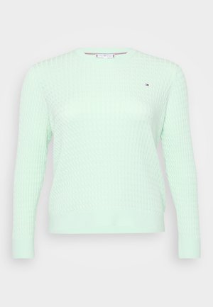 Tommy Hilfiger Curve CABLE SWEATER - Jumper - opal green
