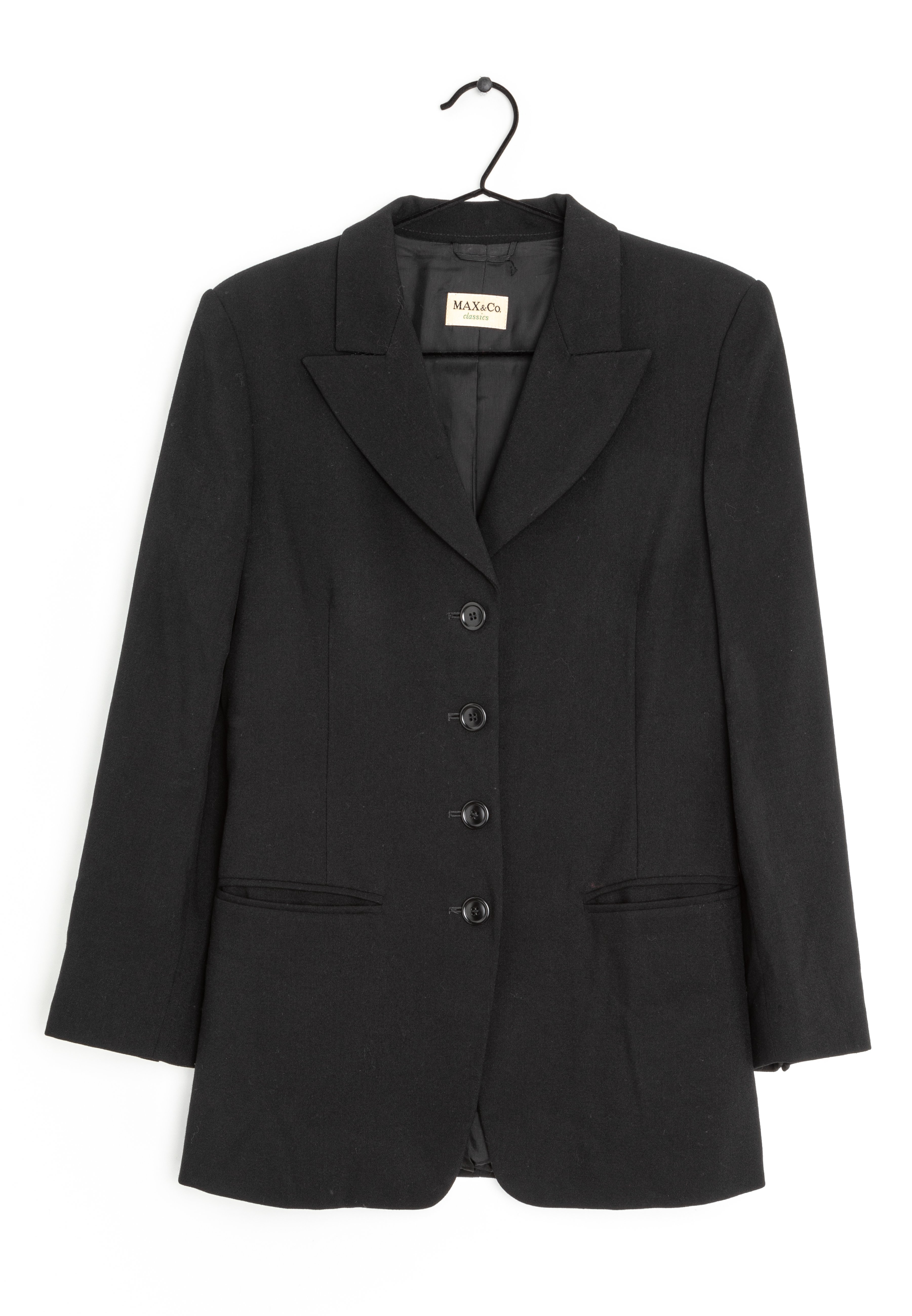 MAX\u0026Co. Halflange jas - black/zwart - (Pre-owned) - Zalando.nl