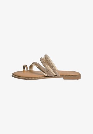 Lipsy REGULAR FIT - FLAT EMBELLISHED SLIP ON TOE LOOP - Tagant lahtised kingad - rose gold