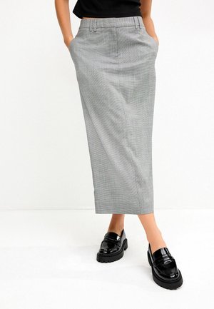 TAILORED CHECK COLUMN TALL - REGULAR FIT - Zīmuļsvārki - black white