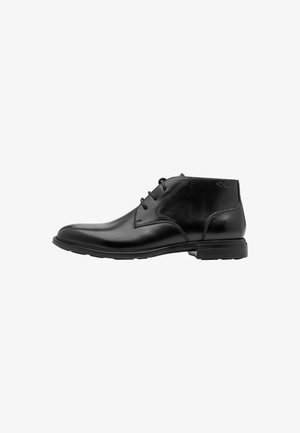 Tamaris, STIEFELETTE - Lace-up ankle boots - black leather