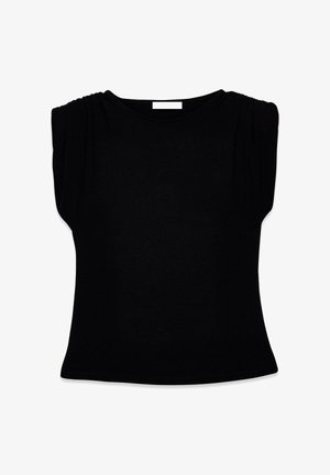 NA-KD, SHOULDER FOCUS - Základné tričko - black