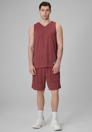 4F, 4F SPODENKI DO KOSZYKÓWKI SZYBKOSCHNĄCE UNISEKS - Short de sport - burgundy