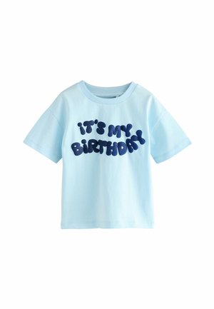 Next SHORT SLEEVE GRAPHIC - Print T-shirt - blue birthday