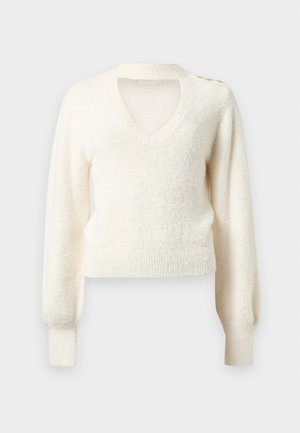 Guess, LS CHOCKER JAYCEE SWTR - Пуловер - cream white