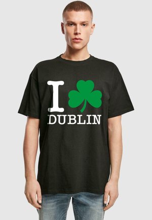 I HEART DUBLIN SHAMROCK HEAVY  - T-Shirt print - black