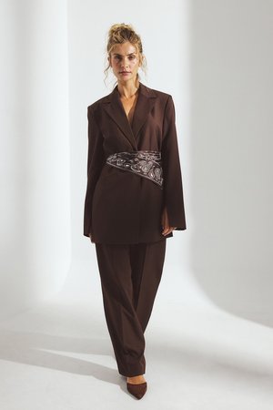 NA-KD STRAIGHT - Pantalon classique - brown