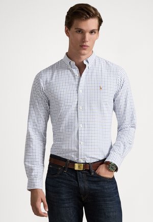 SLIM FIT TATTERSALL OXFORD SHIRT - Skjorte - white/blue
