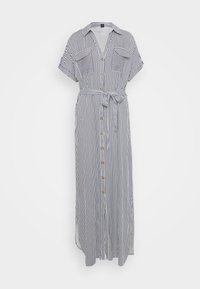 VMBUMPY ANKLE SHIRT DRESS - Maxikleid - snow white/india ink