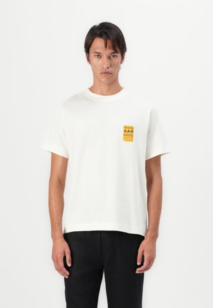 SLHGEORGE O NECK TEE - Marškinėliai su spaudiniu - egret