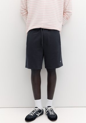 PULL&BEAR, JOGGER LOGO - BERMUDA SHORTS - Tréningruha alsók - dark-blue denim
