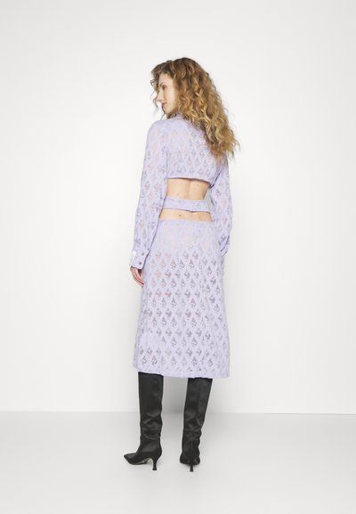 ROKH SLEEVE CUT OUT DETAILED LONG DRESS - Abito in maglia - lavender