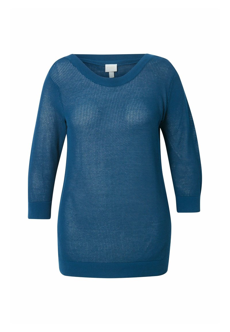 Ulla Popken 3/4 SLEEVE Strickpullover petrol