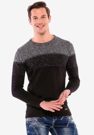 IM KLASSISCHEN SCHNITT - Strickpullover - black-grey