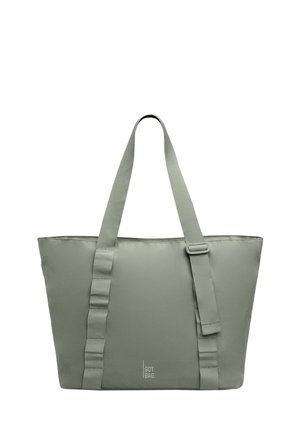 Grande borsa tote grigia con due manici lunghi, tracolla regolabile su un lato e logo "GOT BAG." centrato vicino al fondo.