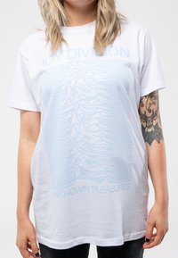 Paradiso Clothing DIVISION UNKNOWN PLEASURES - Print T-shirt - white