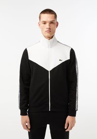 Lacoste Sport - JACKET TAPERED - Vetoketjullinen college - noir   blanc Pienoiskuva 1