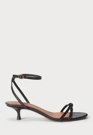 Polo Ralph Lauren LEATHER KITTEN-HEEL SANDAL - Escarpins - black