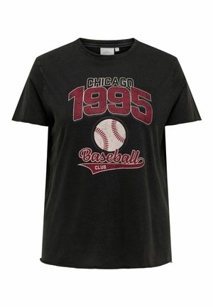 ONLY Carmakoma, CARMIKO WASHED SS REG TEE JRS - Print T-shirt - black
