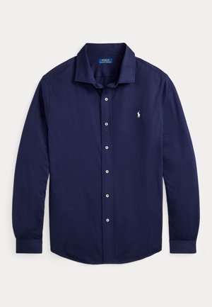JERSEY SPREAD-COLLAR SHIRT - Ing - cruise navy