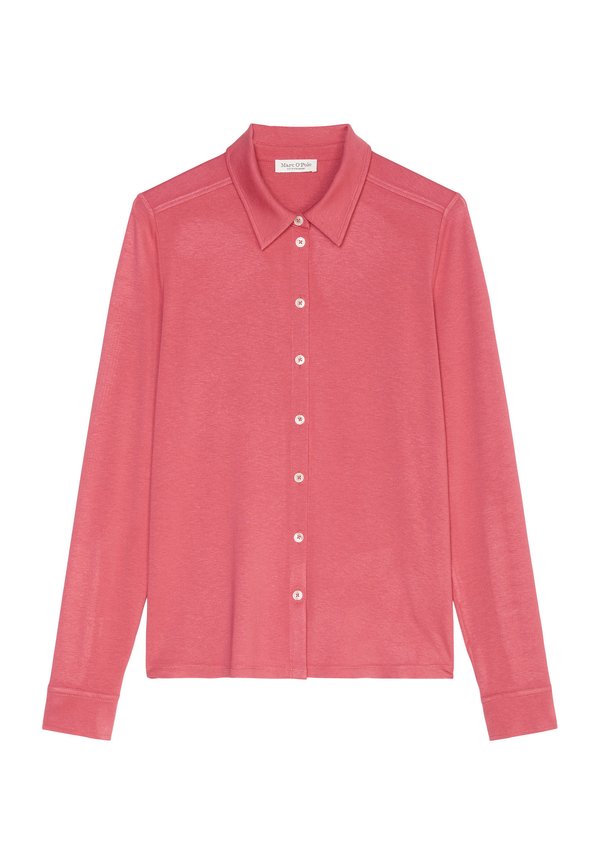 BLOUSE LONG SLEEVE COLLAR BUTTON PLACKET - Button-down blouse - blushed berry3