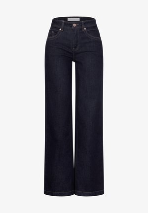 Street One, HIGH WAIST WIDE LEG JEANS IM LOOSE FIT - Jean flare - rinse soft washed