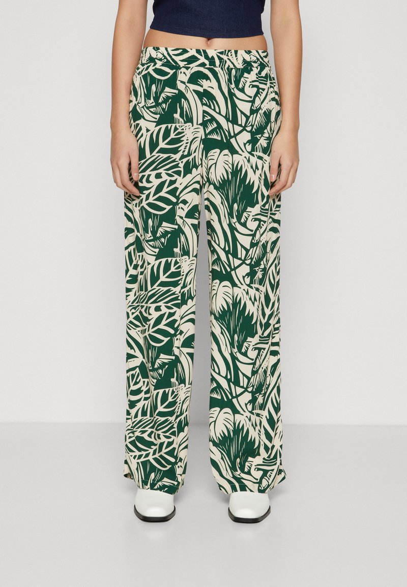 JDY - JDYNILE LIFE WIDE PANT - Bukse - dark green, Forstørre