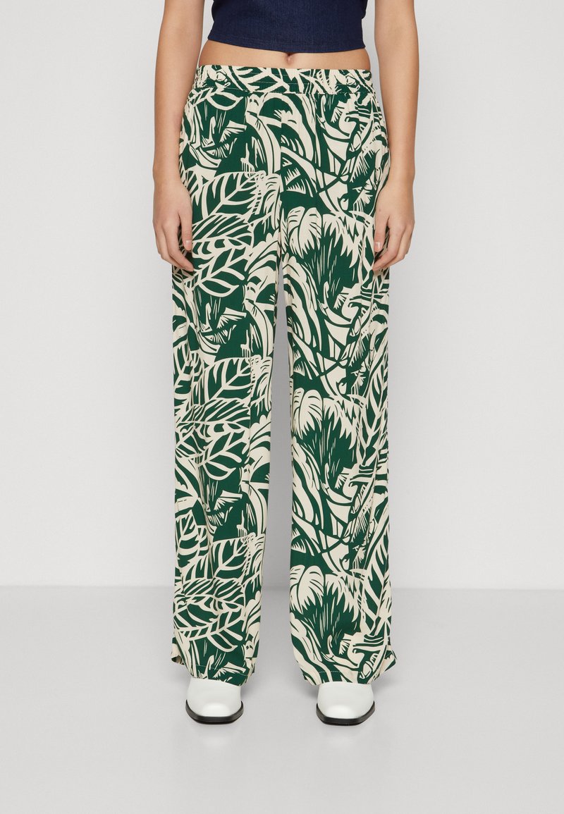 JDY - JDYNILE LIFE WIDE - Trousers - dark green, Enlarge