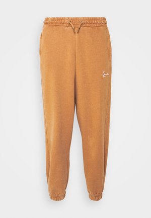 SMALL SIGNATURE WASHED UNISEX - Tracksuit bottoms - ocher