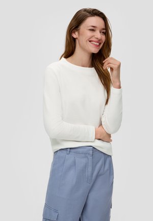 s.Oliver MIT DOBBY-STRUKTUR - Jumper - creme