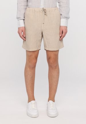 120% Lino MEN BERMUDA - Rövidnadrágok - sand