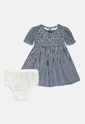 GINGHAM DRESS - Jurk - navy